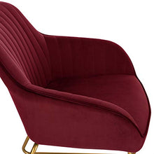 WOLTU BH246bd-6 Poltrone Moderne Imbottite Sedie da Pranzo con Braccioli in Velluto 6 Pezzi Bordeaux