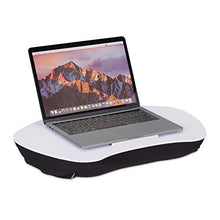 Relaxdays, Bianco Cuscino per PC, Base in Legno, Soffice Imbottitura, con Manico, Supporto da Divano, 52x33 cm, Poliestere, 1 Pz