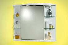 Bagno Italia Specchio specchiera per Bagno contenitore da 88x66hx27 laccato bianco con mensole in vetro 1 l