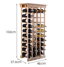 DREAMADE Scaffale per Vino Portabottiglie per 44 Bottiglie in Legno, Resistente e Stabile, 104 x 43 x 27,5 cm