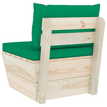 vidaXL Divano Centrale da Giardino su Pallet e Cuscini Legno di Abete