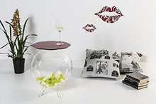 Iplex Design Bollino Tavolino/Comodino Contenitore, Plexiglass/PMMA, Rosso/Trasparente