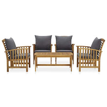 FAMIROSA Set Divani da Giardino 5 pz con Cuscini in Massello di Acacia-7982