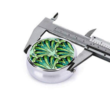 Art Deco - Contenitore rotondo per pillole, 3 scomparti, in metallo, per medicina, vitamina