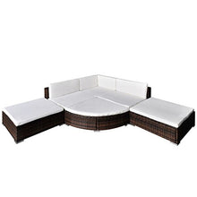 vidaXL Divano da Giardino 16 pz in Polyrattan Esterni Marrone Sofa con Cuscini