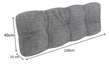 POKAR Set di Cuscini per Europallet Imbottito da 2 Pezzi: 1x Cuscino-Sedile 120x80cm + 1x Cuscino-Schienale 120x40cm, per Divano da Giardino, per Interno ed Esterno, Senza Pallet, Grigio