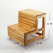 IAIZI Cedar Passo Sgabello in Legno Vasca da Bagno Sgabello a 3 Strati Pedale 3-Step Scala Scala a pioli Bovindo Scala Bagno Passo con Mat (Color : Wood Color)