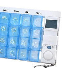 Smart Medicine Box 28 Cellule LCD Compartimenti Portatile Intelligente Pillola Dispenser Multicolore