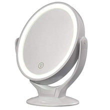 Mirror Specchio LED, Specchio cosmetico, Specchio cosmetico, Specchio Luminoso, Specchio da scrivania, Specchio Portatile, Specchio Quotidiano, Specchio di Bellezza (Bianco)