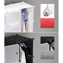 Guardaroba Pezzo di plastica di immagazzinaggio Armadi Armadio Semplice Assemblato Composizione Armadio (2 Stili) FANJIANI (Size : 183x47x165cm)