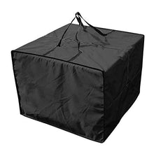 ASSR - Cuscino per sedia da esterno, 81 x 81 x 61 cm, impermeabile, colore: nero