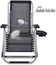 Heavy Duty Zero Gravity sedia reclinabile ufficio patio esterno pieghevole portatile con gamba quadrata e supporto tazza