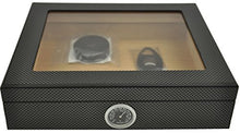 Humidor nero Umidificatore per 25 sigari Autoregulatore copercio in vetro