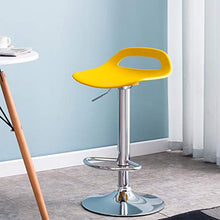Sgabelli da Bar Set di 1 Set Nero con Schienale, sedie da Bar Regolabili in Altezza Girevole a 360 ° per Bar da Colazione, bancone, Cucina e sgabelli da Bar (Giallo)