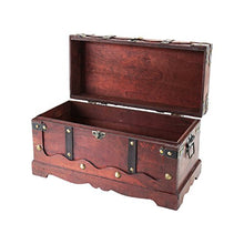 HMF 6400-140 Scrigno del Tesoro in Legno con Lucchetto | 40 x 19 x 22 cm | Grande | Francia