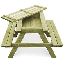 FAMIROSA Tavolo da Picnic con Panche 90x90x58 cm in Pino Impregnato