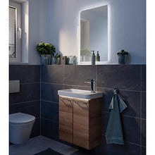 FACKELMANN - Set di mobili da bagno Milano, 3 pezzi, per piccoli bagni, in ceramica, 55 cm e specchio da bagno a LED