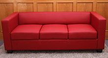 Serie Lille M65 divano sofa 3 posti 70x75x191cm ~ rosso pelle