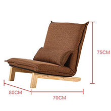 Laishutin Divano Poltrona da Salotto Pieghevole Lazy Sofa Balcony Armchair per Soggiorno e Ufficio (Color : Brown, Size : 80 * 70 * 75cm)