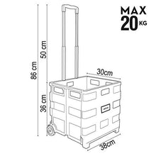 Aktive 82126 - Carrello per la spesa Trolley pieghevole nero