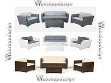 SALOTTO da giardino in RESINA ANTRACITE Mod. COLORADO Set 4 pz con cuscini