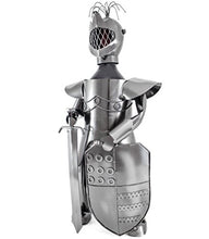 BRUBAKER portabottiglie di Vino Decorativo - Scultura in Metallo - Idea Regalo - Cavaliere