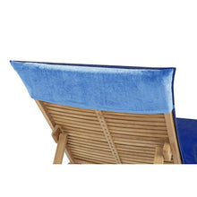 Delindo Lifestyle® Coperture per lettini da sole ANCORA BLU XXL, coperture per lettini da giardino, 83x200 cm, fatto di cotone egiziano di alta qualità