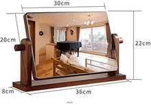 Specchio con Supporto Portatile Trucco vanità specchi da banco in Piedi Slim Solid Wood Makeup Mirror