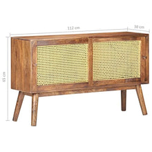 vidaXL Credenza 120x30x65 cm in Legno Massello di Mango