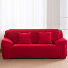 Cafopgrill Copridivano Elastico Antiscivolo per Divano Elastico sfoderabile Copridivano per Divano in Tessuto Elastico/Due/Tre/Quattro posti Rosso(2 Seater ：145-185cm)