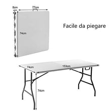 COSTWAY Tavolo Pieghevole da Campeggio, Tavolo da Birra per Giardino Picnic (M)