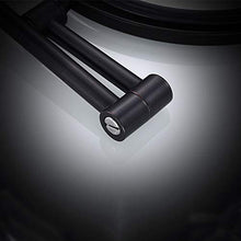 MGWA Compact Mirrors. Specchio Retrovisore Pieghevole Pieghevole A Specchio A Doppia Faccia con Specchio A Parete in Metallo Nero da 8 Pollici Senza Punch