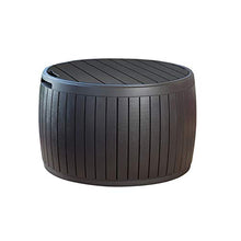 CRZJ Scatola Rotonda da 37 galloni, Tavolo da Patio per Cuscino per Esterni, Brown