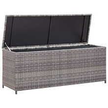 Oushome Baule da Giardino Grigio 150x50x60 cm in Polyrattan