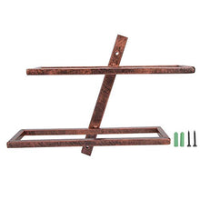 Zwindy Scaffale per Vino, portabottiglie per Vino per Uso Domestico Rustico, Appendiabiti per Armadio da Pranzo, Bar,(Inclined Wine Rack 2 Bottles of Bronze)
