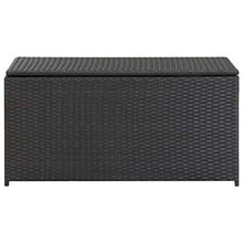 Oushome Baule da Giardino in Polyrattan 116x60x60 cm Nero