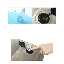 Mhwlai Multi-Funzione Cuscino da Viaggio Gonfiabile, Collo E Testa Cuscino Supporto per Auto Cuscino Ufficio Aereo Treno (Blu),Grigio