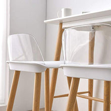 LWW Sgabelli, sgabelli da bar con Schienale Sedile per cucine domestiche-Style Restaurant,bianca