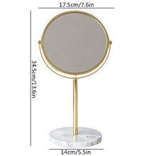 WUYANJUN Specchio cosmetico bifacciale con base in marmo, elegante e bello, specchio trasparente, adatto per bagno e camera da letto.