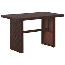 Festnight Set da Bistrot con Cuscini, Tavolo Sedie da Giardino in Polyrattan, Set Mobili da Giardino Marone 3 pz