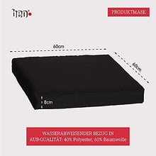 beo LKP 60x60PY202 Cuscino Lounge per Divano con Chiusura Lampo e Tessuto Idrorepellente, Anthrazit, Glatt 60x60 cm