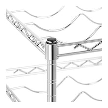 Royal Catering Scaffale Portabottiglie Scaffale per Vino RCMR-470P14 (200 kg, Argento, 16 Bottiglie)
