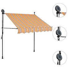 VidaXL - Tenda da sole retrattile con LED, 100 cm, colore: Giallo/Blu