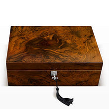 FxsD Cigar Box, Legno di Cedro Piano vernice Texture, grande capacità professionale Cigar Humidor, Storage Box blocco di sicurezza con, umidificatore incorporato e igrometro, in grado di memorizzare 5