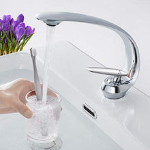 BONADE Rubinetto miscelatore per lavabo, rubinetto, rubinetto, miscelatore per lavabo, in ottone cromato, monocomando, per bagno