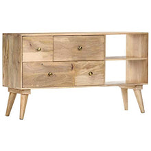 vidaXL Credenza 110x30x62 cm in Legno Massello di Mango