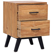 vidaXL Comodino 40x35x55 cm in Legno Massello di Teak