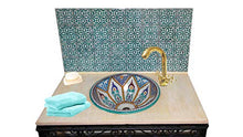 Saharashop - Lavabo in ceramica orientale Fès colorato n. 1