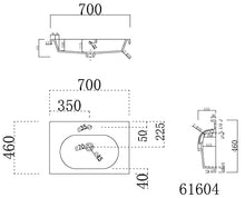 Mobile bagno a terra Talis 70 grigio cemento, 3 cassetti senza maniglie