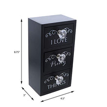 Li'Shay Jewelry - Mobile con 3 cassetti, motivo: "I Love Pretty Things